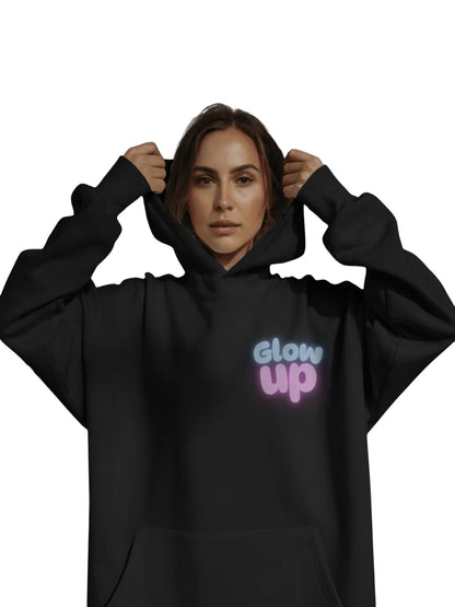 Glow up | Premium Printed Hoodie | Women