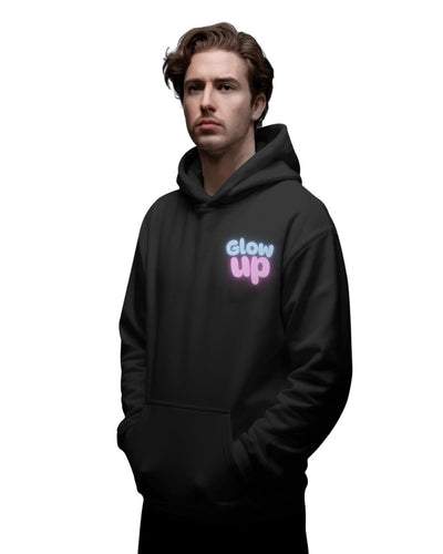 Glow up | Premium Printed Hoodie | Men