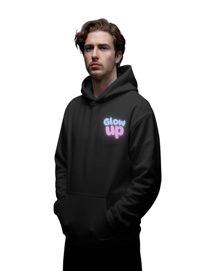 Glow up | Premium Printed Hoodie | Men