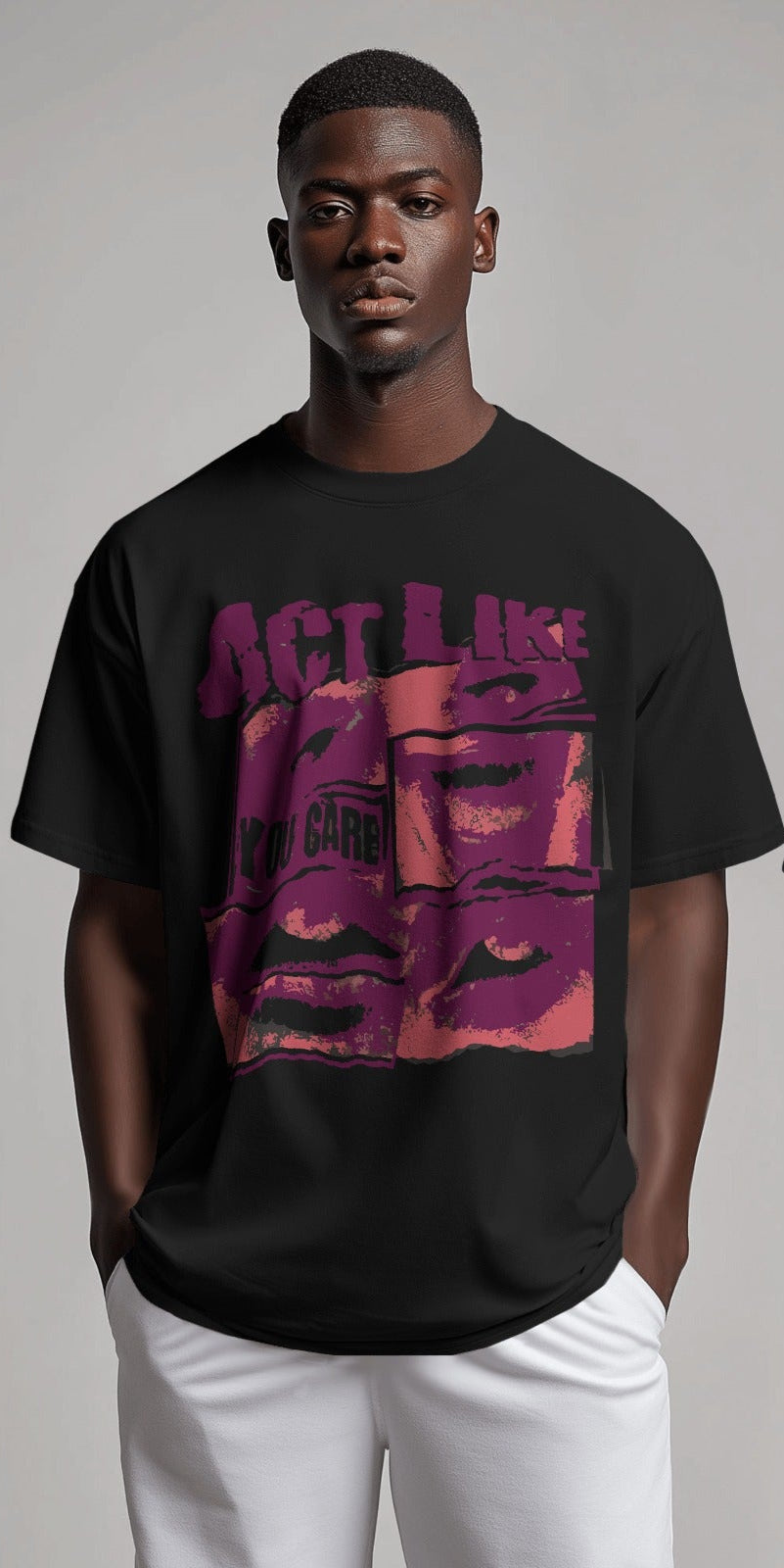 Act like you care | Oversized T-shirt | Men