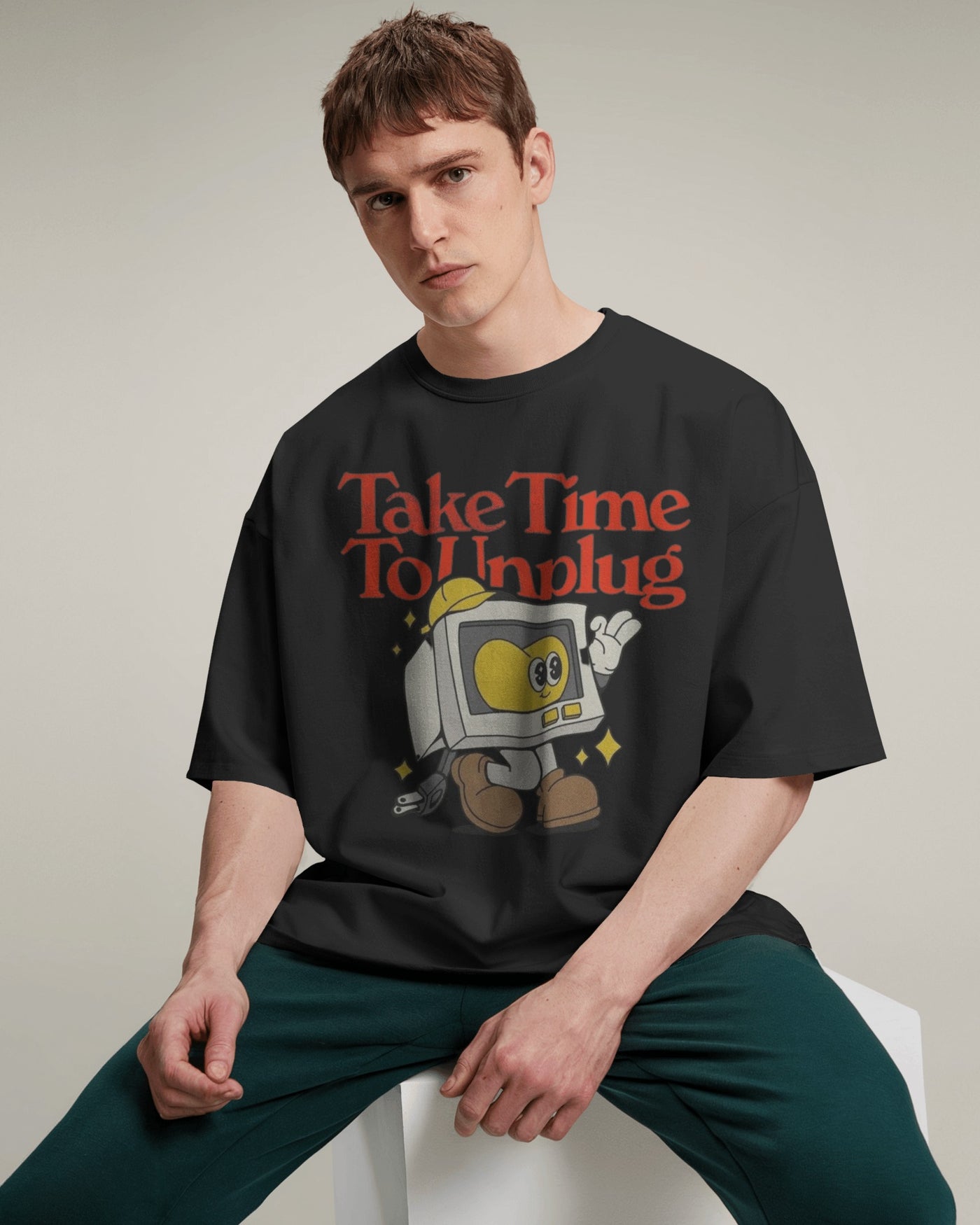 Take time to unplug |Oversized T-shirt | Men